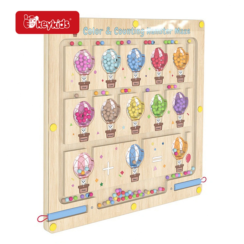 New Design Montessori Wooden Matching Learning Counting Puzzle Board for Kids W11H117