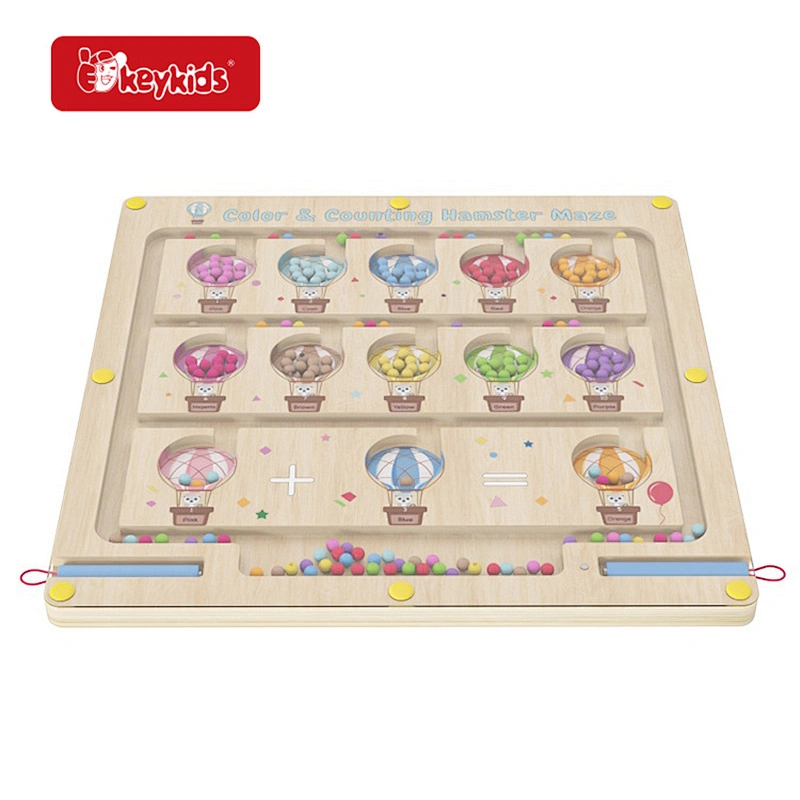 New Design Montessori Wooden Matching Learning Counting Puzzle Board for Kids W11H117