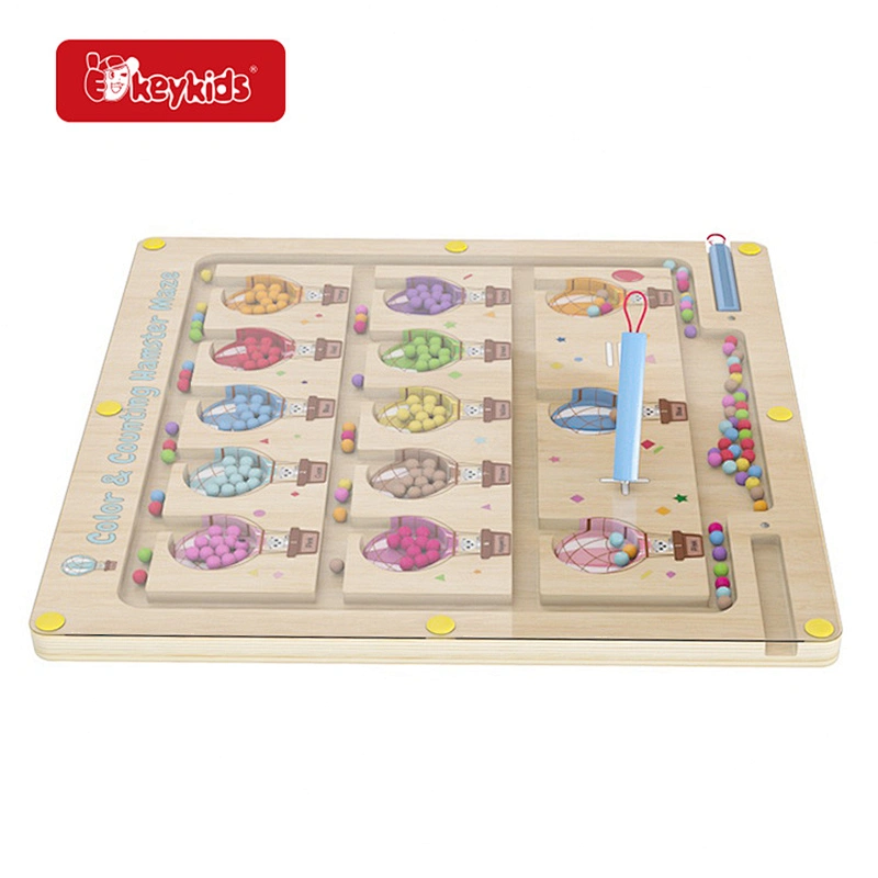 New Design Montessori Wooden Matching Learning Counting Puzzle Board for Kids W11H117
